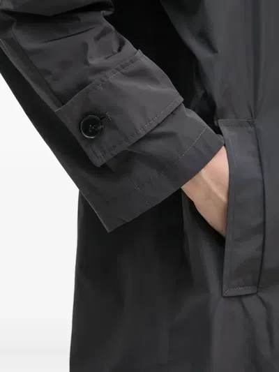 Sandro Ferrone Button-fastening Longline Coat In Gray