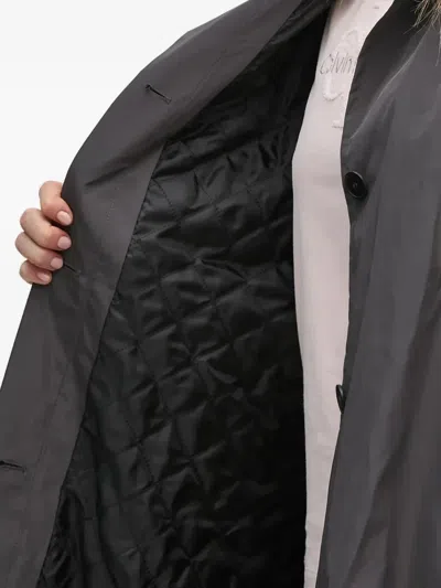 Sandro Ferrone Button-fastening Longline Coat In Gray