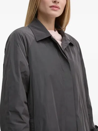 Sandro Ferrone Button-fastening Longline Coat In Gray