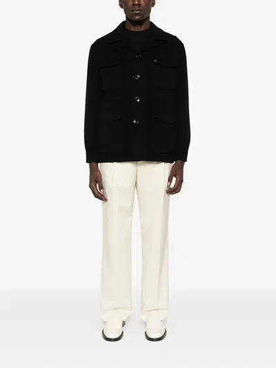 Tagliatore Button-fastening Patch-pocket Jacket In Black