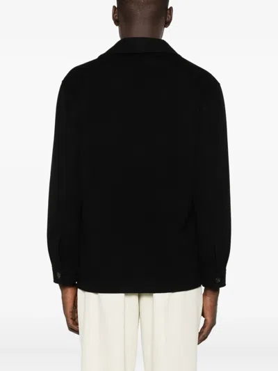 Tagliatore Button-fastening Patch-pocket Jacket In Black