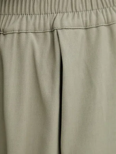 Samsoe & Samsoe Julia Elastic-waist Trousers In Green