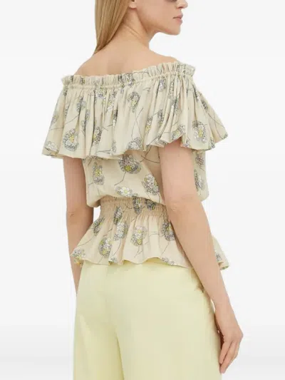 花卉印花荷叶边罩衫