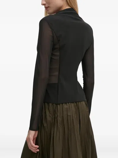 Sandro Ferrone V-neck Blouse In Black