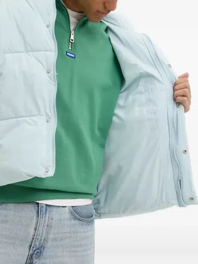 绗缝正面拉链蓬松夹克