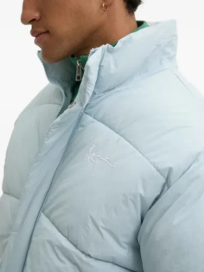 绗缝正面拉链蓬松夹克