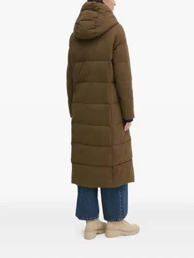Sandro Ferrone Hooded Quilted Jacket In Brown