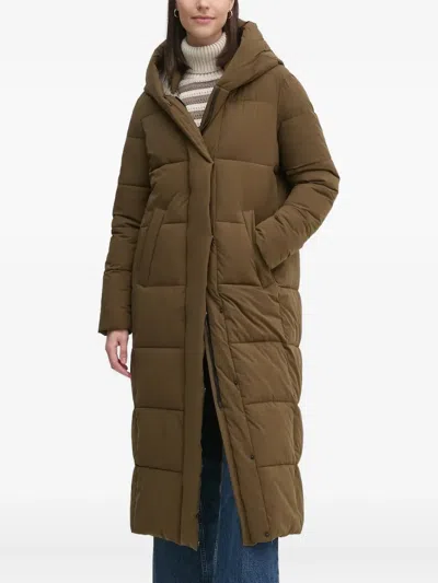Sandro Ferrone Hooded Quilted Jacket In Brown