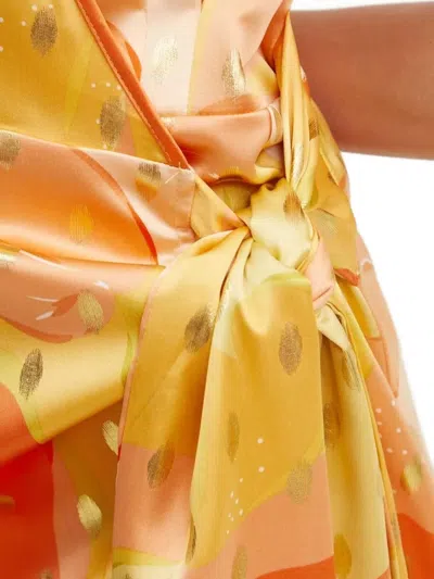 Never Fully Dressed Cold-shoulder Printed Midi Dress In Multi