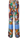 EMILIO PUCCI EMILIO PUCCI PRINTED WIDE LEG PANTS - MULTICOLOUR,71RT457178111770361