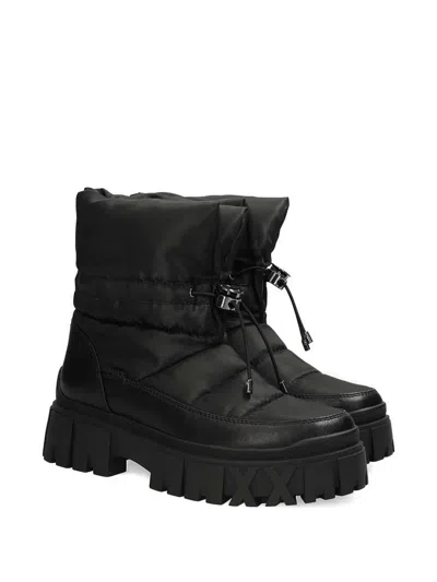 Mexx Quilted Platform Ankle Boots In Black