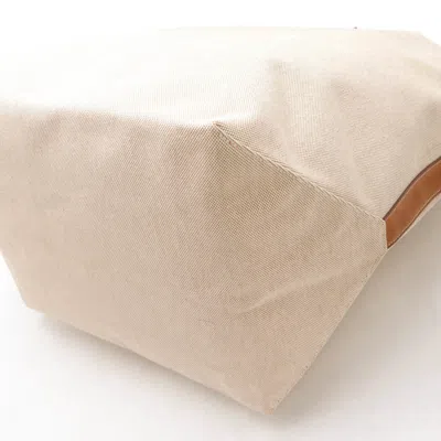 Pre-owned Hermes Beige Brown Toile H Straw Barenia Leather Tote Bag ()