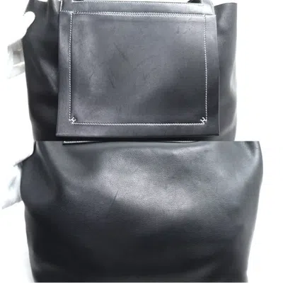 Pre-owned Hermes Black Swift Leather Tote Bag ()