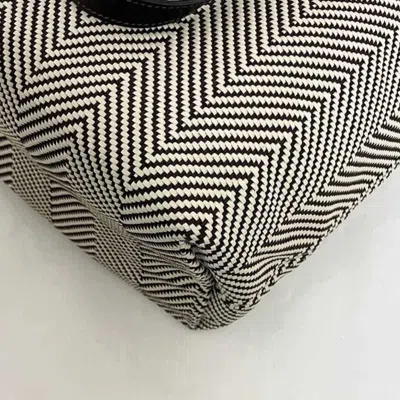 Pre-owned Hermes Brown White Polyester Leather Tote Bag ()