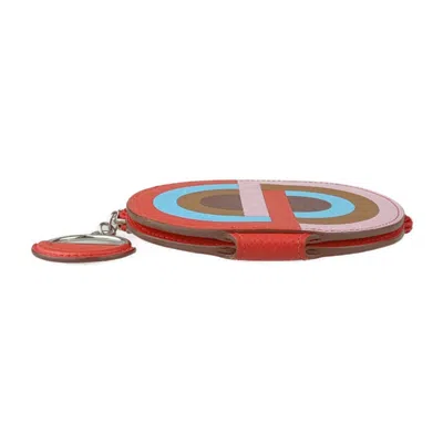Pre-owned Hermes Multi-color Red Color Epsom Leather Coin Purse/coin Case ()