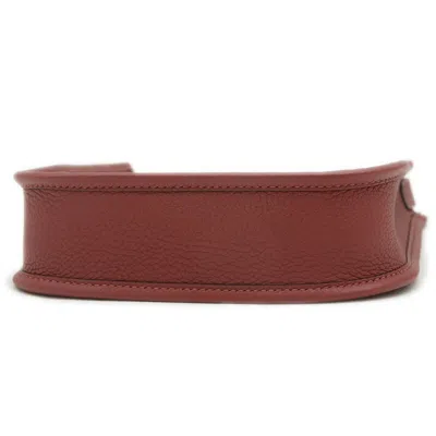 Pre-owned Hermes Rouge H Taurillon Clemence Leather Shoulder Bag ()