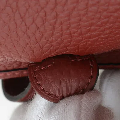 Pre-owned Hermes Rouge H Taurillon Clemence Leather Shoulder Bag ()