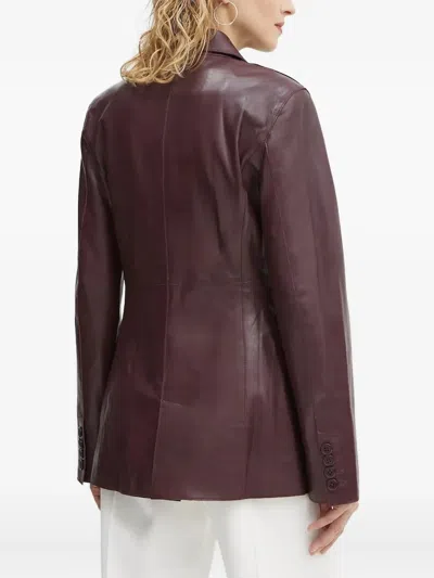 Stand Studio Button-fastening Single-breasted Blazer In Red