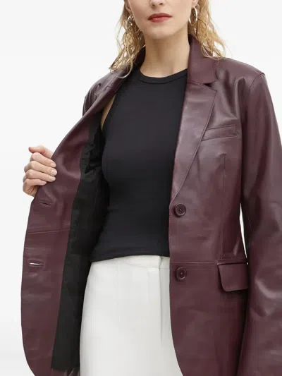 Stand Studio Button-fastening Single-breasted Blazer In Red