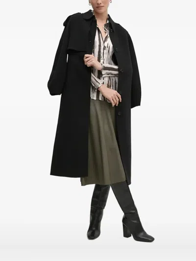 抽象印花褶饰罩衫