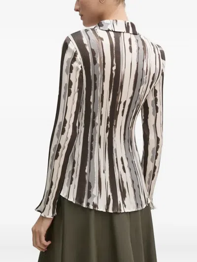 抽象印花褶饰罩衫