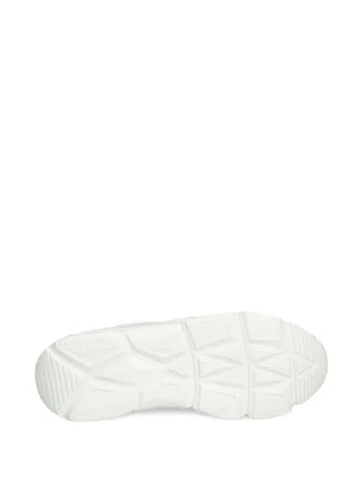 Copenhagen Leather Panelled Platform Sneakers In White