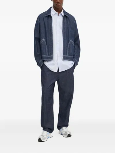 Desigual Striped-pattern Shirt In Blue