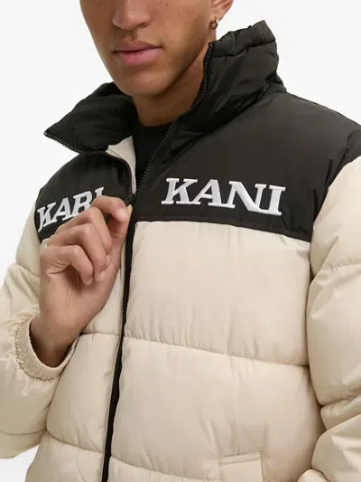 Karl Kani Color-block Puffer Jacket In Neutral