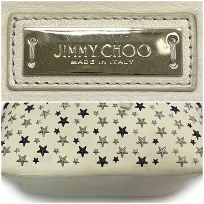 Pre-owned Jimmy Choo Cream White Leather Tote Bag ()