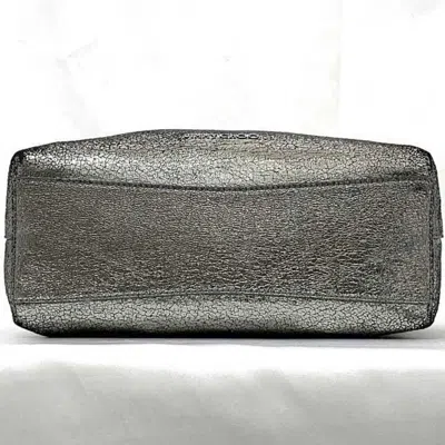 Pre-owned Jimmy Choo Metallic Silver Leather Tote Bag ()