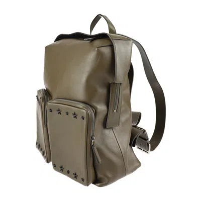Pre-owned Jimmy Choo Olive Leather Backpack ()