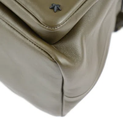 Pre-owned Jimmy Choo Olive Leather Backpack ()