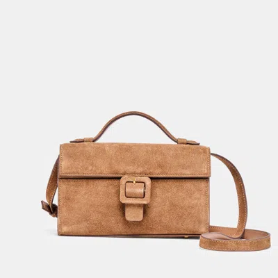 Dolce Vita Chris Crossbody Camel Suede In Brown