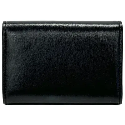 Pre-owned Loewe Black Leather Wallet (tri-fold) ()