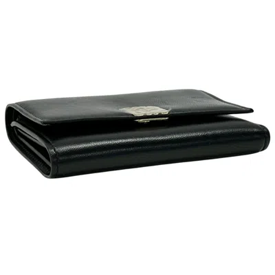 Pre-owned Loewe Black Leather Wallet (tri-fold) ()