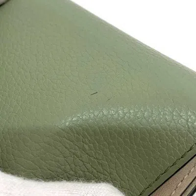 Pre-owned Loewe Green Leather Wallet (tri-fold) ()