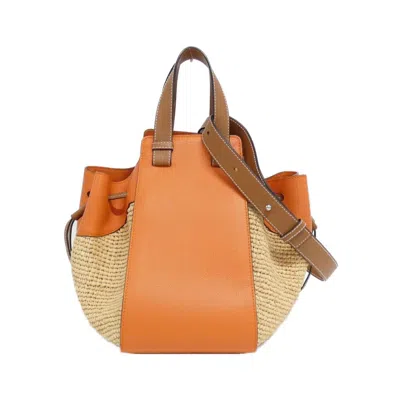 Pre-owned Loewe Orange Raffia Leather Shoulder Bag ()