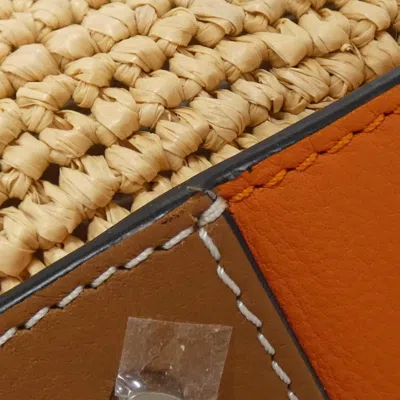 Pre-owned Loewe Orange Raffia Leather Shoulder Bag ()