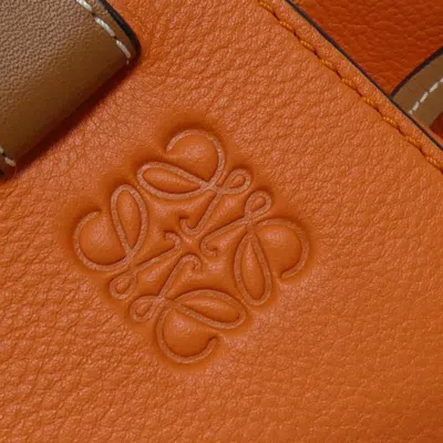 Pre-owned Loewe Orange Raffia Leather Shoulder Bag ()