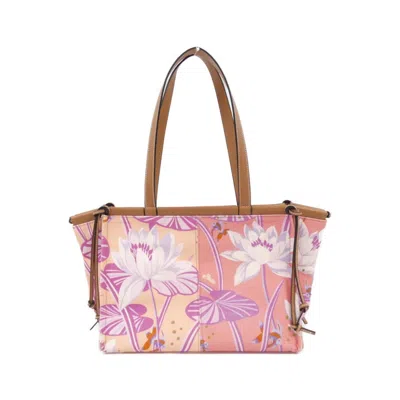 Pre-owned Loewe Pink Canvas Leather Handbag Tote Bag ()