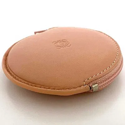 Pre-owned Loewe Pink Leather Coin Purse/coin Case ()