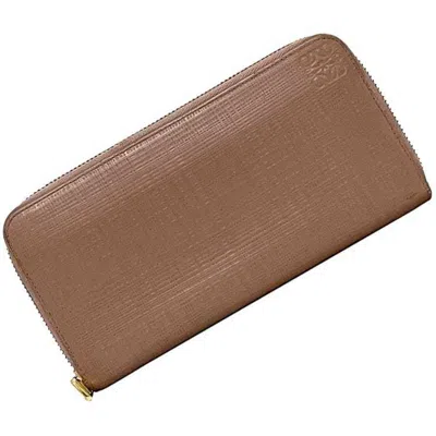 Pre-owned Loewe Pink Linen Long Wallet (bi-fold) ()