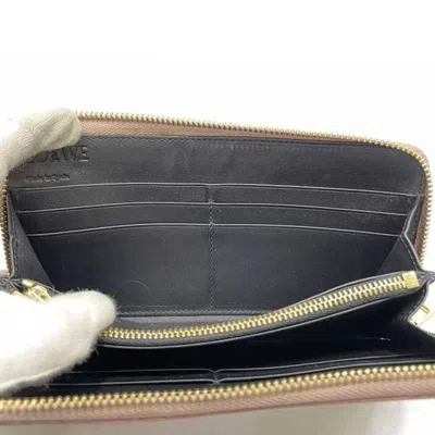 Pre-owned Loewe Pink Linen Long Wallet (bi-fold) ()