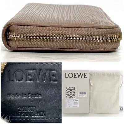 Pre-owned Loewe Pink Linen Long Wallet (bi-fold) ()