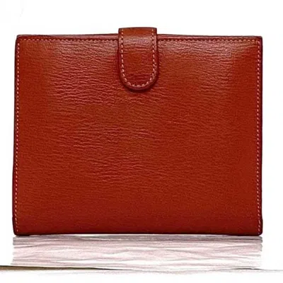 Pre-owned Loewe Red Color Leather Wallet (bi-fold) ()