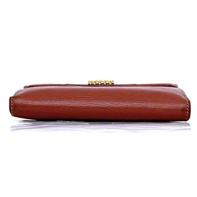 Pre-owned Loewe Red Color Leather Wallet (bi-fold) ()