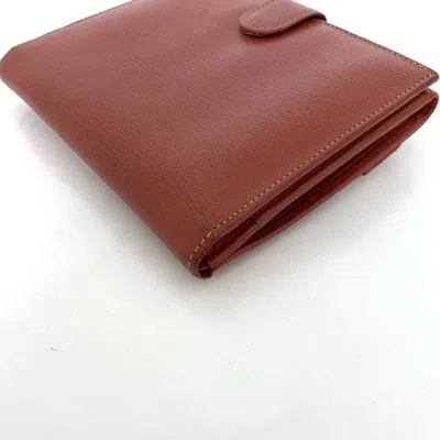 Pre-owned Loewe Red Color Leather Wallet (bi-fold) ()