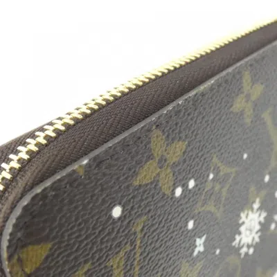 Pre-owned Louis Vuitton Azur Marron Coated Canvas Long Wallet (bi-fold) ()