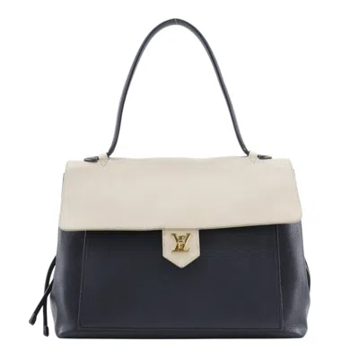 Pre-owned Louis Vuitton Beige Black Leather Tote Bag ()
