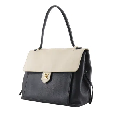 Pre-owned Louis Vuitton Beige Black Leather Tote Bag ()